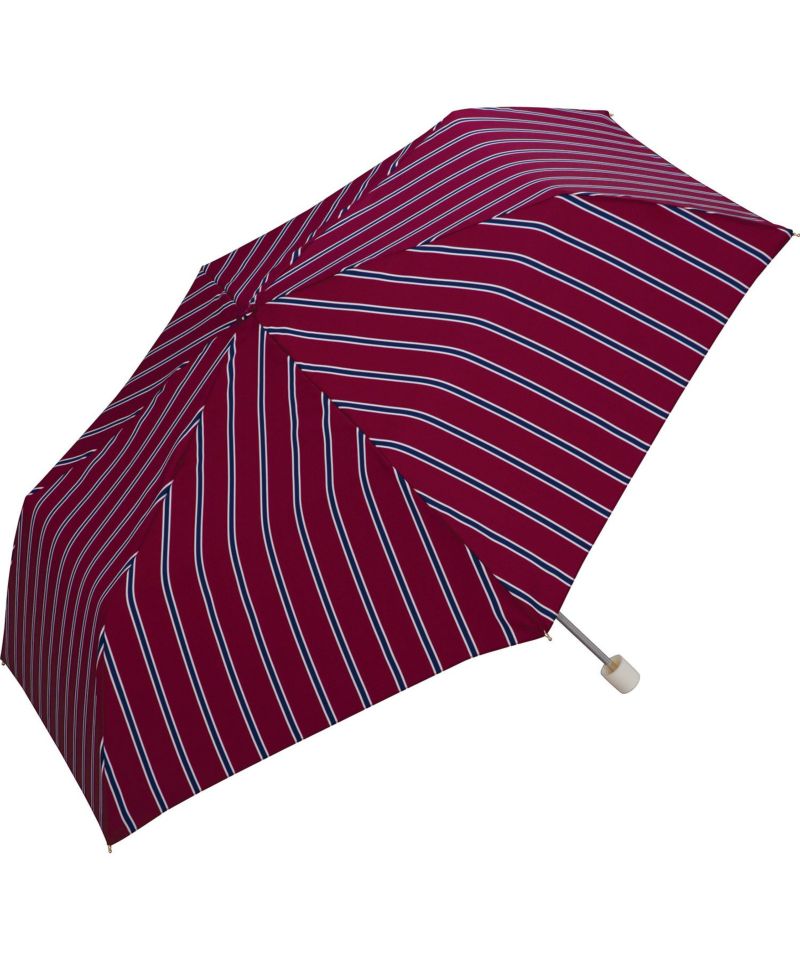 セール50%オフ】レディストライプ ミニ ギフト対象 雨傘 折りたたみ傘 