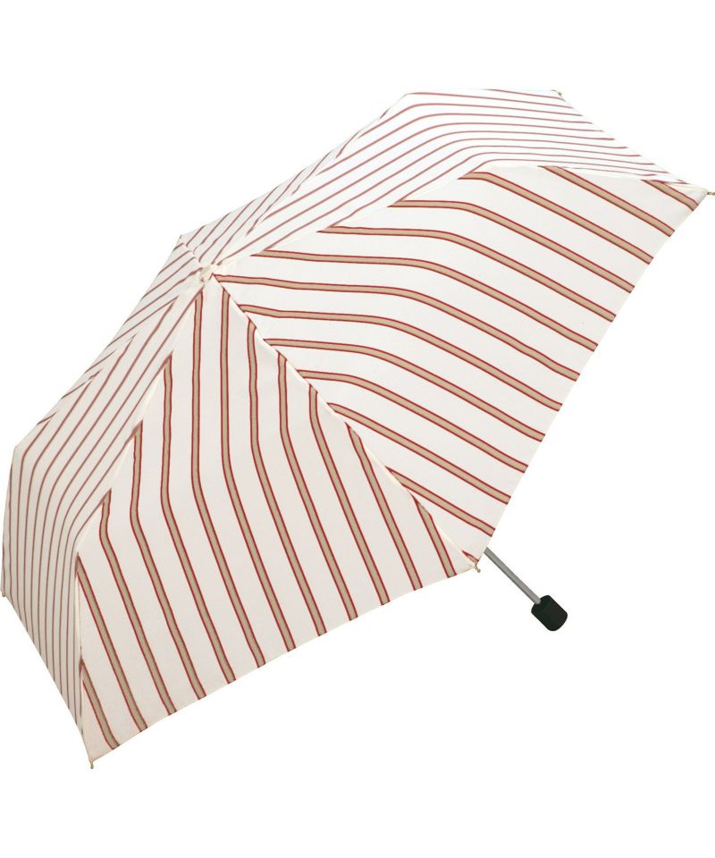 セール50%オフ】レディストライプ ミニ ギフト対象 雨傘 折りたたみ傘 