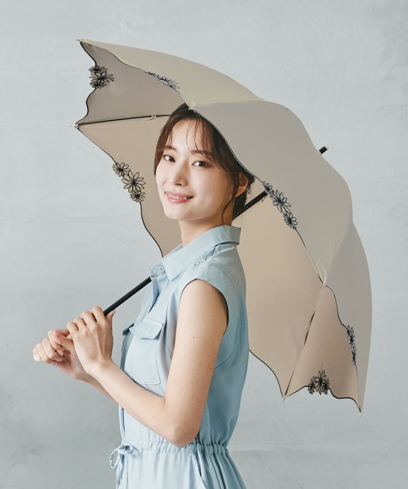 【色: オフ】【2023年】Wpc. 日傘 遮光ドームリムフラワー オフ 長傘