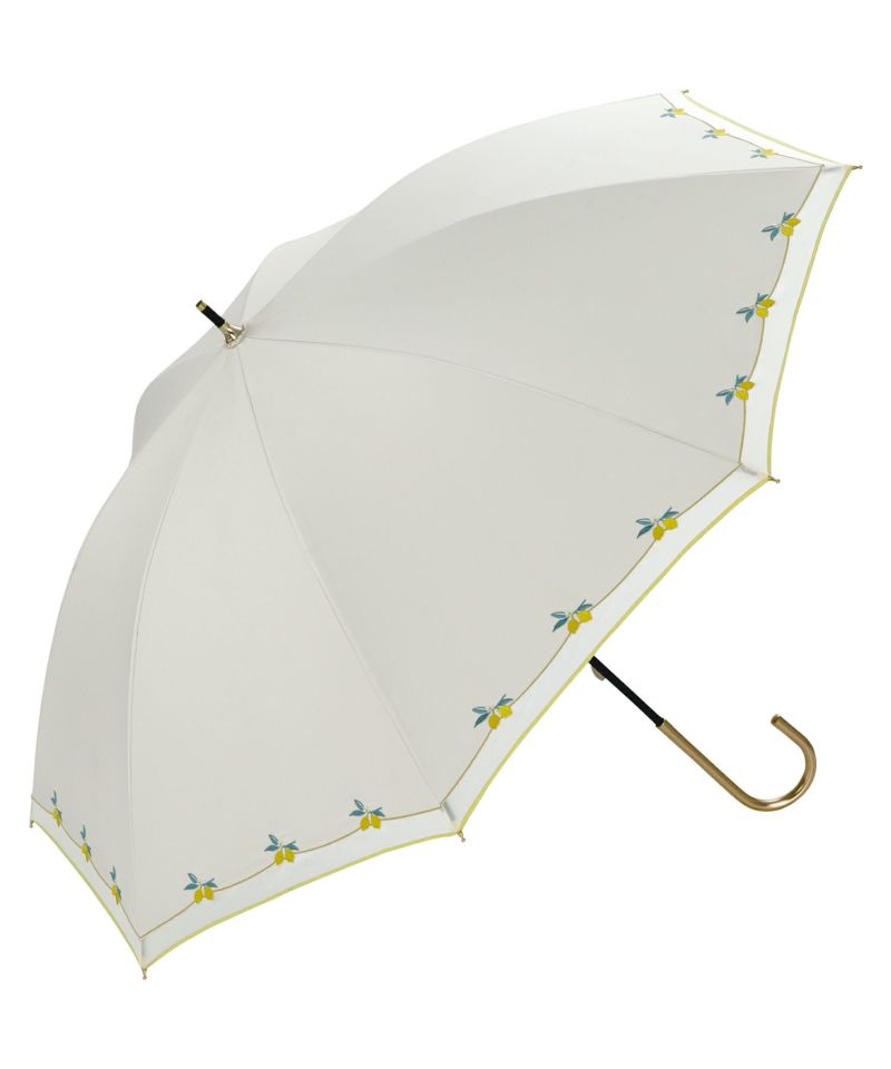 【色:ブルー_スタイル:長傘】Wpc. 日傘 遮光レモンとチェリー ブルー 長傘
