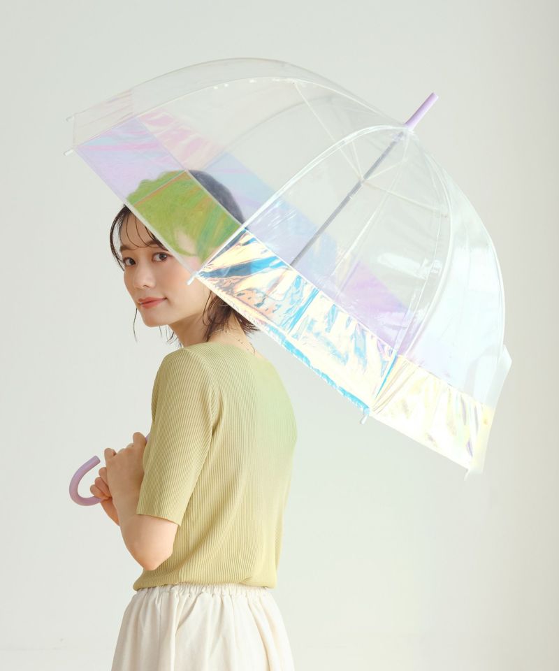 《300円OFFクーポン》ドームシャイニーアンブレラ 長傘 雨傘 ビニール傘