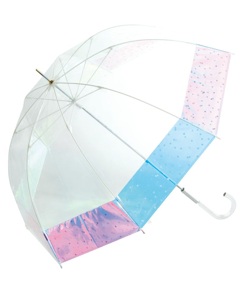 【セール40%オフ】プリントドームシャイニーアンブレラ shiny plastic umbrella 長傘 雨傘 ビニール傘