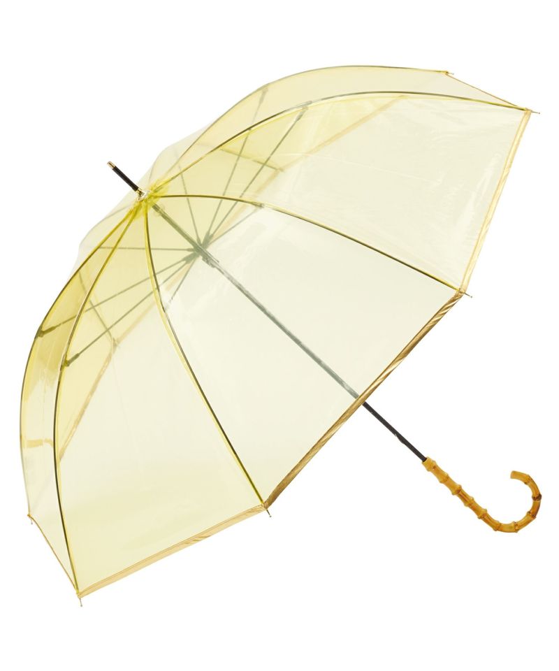 オンライン限定 雨傘 ビニール傘 バンブークリアアンブレラ 長傘 