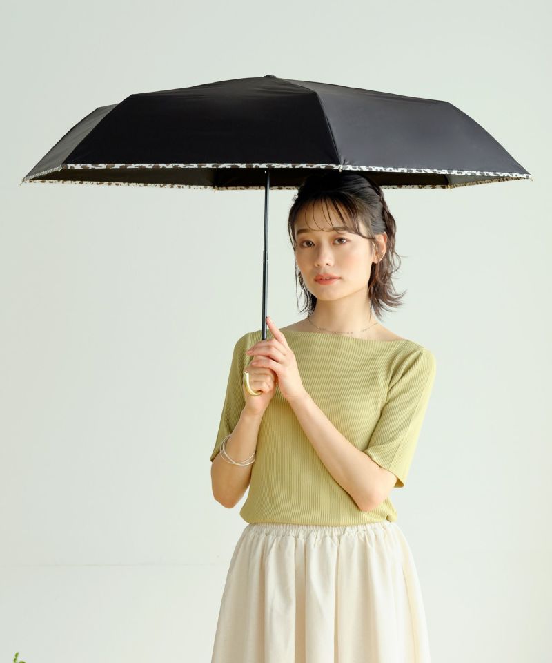 《300円OFFクーポン》ギフト対象 日傘 折りたたみ傘 遮光アニマルパイピング ミニ