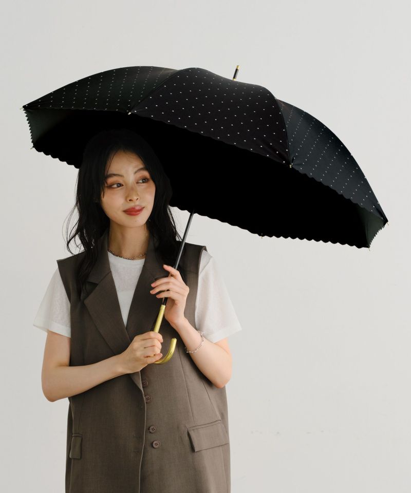 遮光ドットフラワーポイント 日傘 長傘 晴雨兼用 Wpc. | 【公式】Wpc