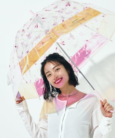 plantica×Wpc.]フラワーアンブレラ プラスティック シャイニー shiny