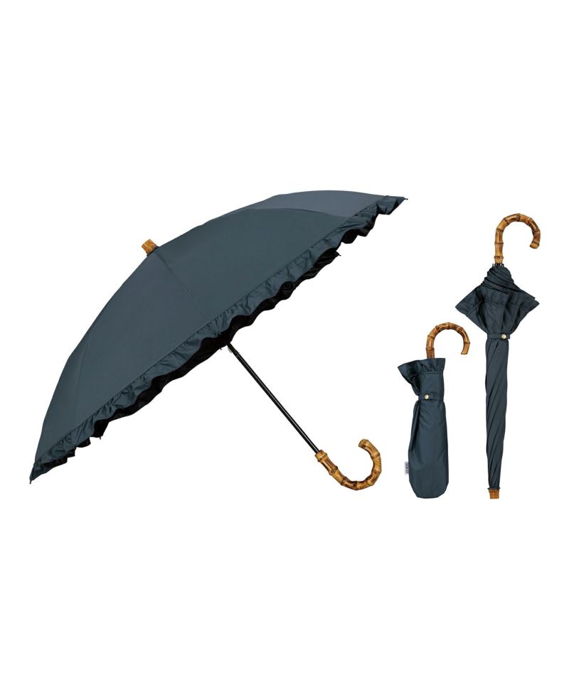 折りたたみ傘　ライトブルー 晴雨兼用 UVカット 完全遮光 紫外線 日傘 雨傘 - 1