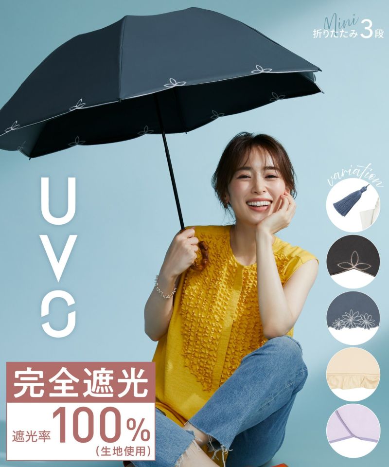 送料無料 3段折りたたみ傘 完全遮光100 最強の日傘 Uvo ウーボ 3段折 Mini 母の日 公式 Wpc Online Store