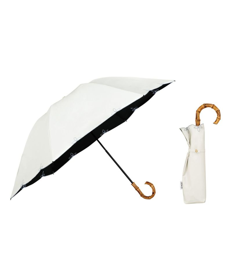 Wpc. UVO 3段折 フローラルミニ オフ 晴雨兼用折りたたみ傘