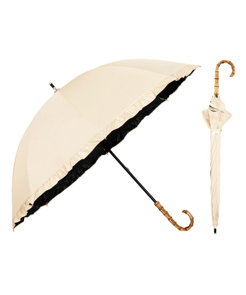 UVO（ウーボ）日傘 長傘 カラー:刺繍／ブラック 遮光率100%