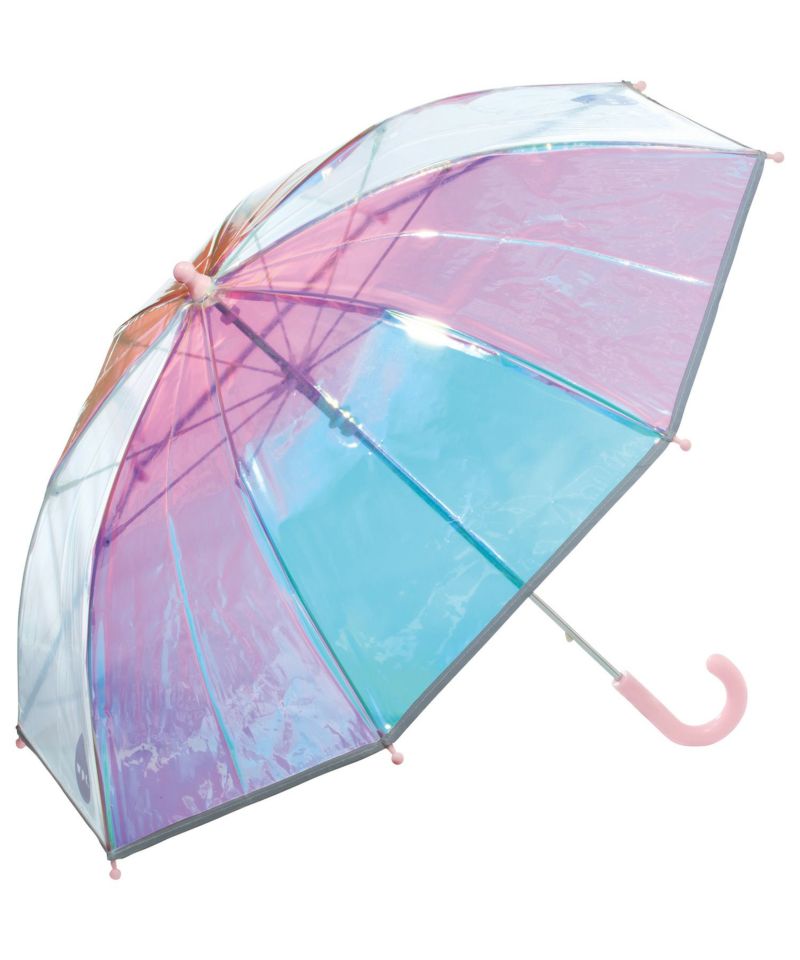 キッズ シャイニーアンブレラ shiny plastic umbrella 雨傘 長傘 
