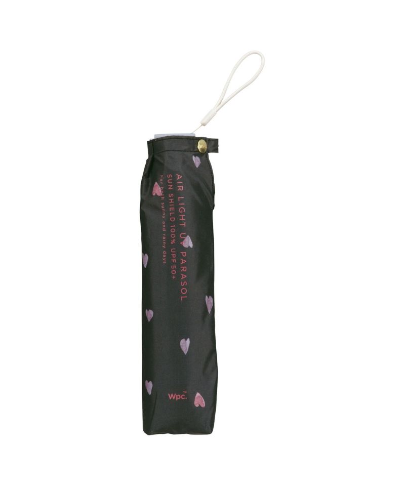 LOVEARY x Wpc. UVカット折りたたみ傘 日傘クーポン20％OFF】遮光軽量 水彩ハート ミニ Wpc. ギフト