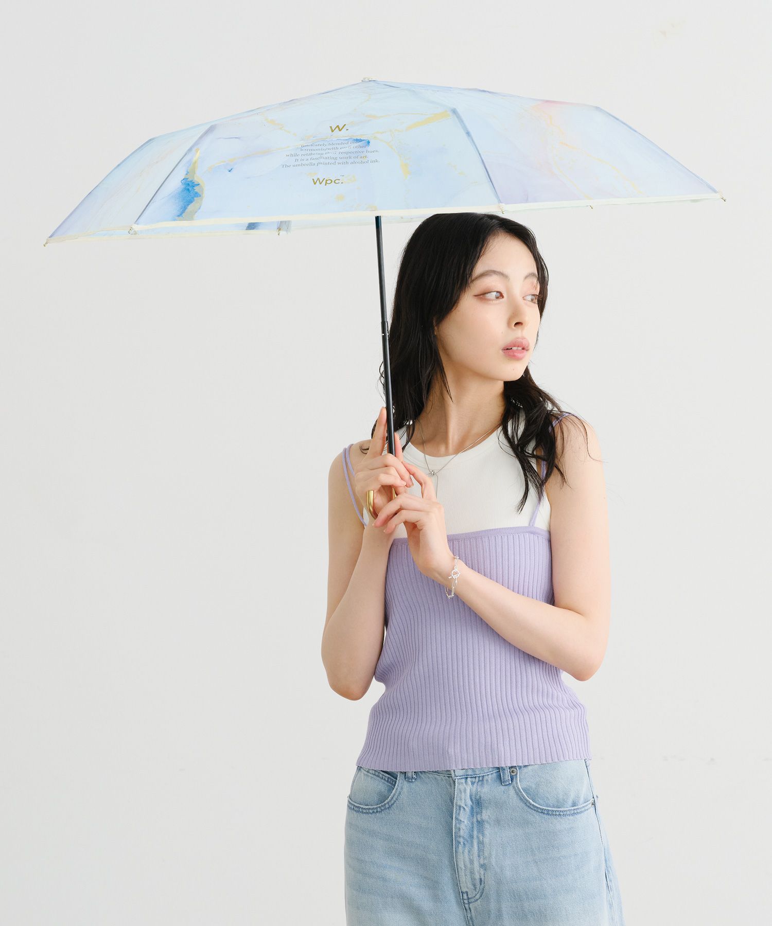 インクアートアンブレラ Wpc. ギフト対象 ビニール傘 折りたたみ 長傘