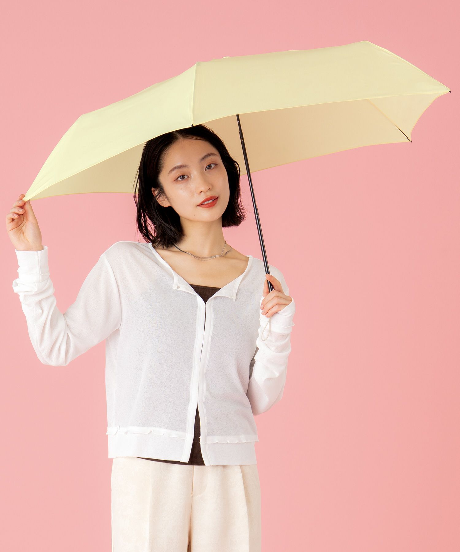 Air-Light]ソリッド ミニ Wpc. 雨傘 折りたたみ 晴雨兼用 ギフト対象