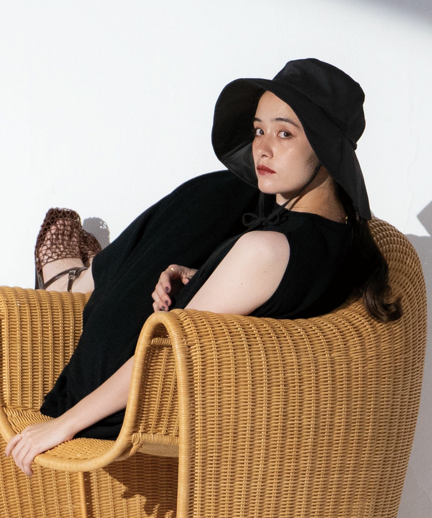 UVカット接触冷感つば広ハット W by Wpc. ギフト対象 帽子 ≪メール便