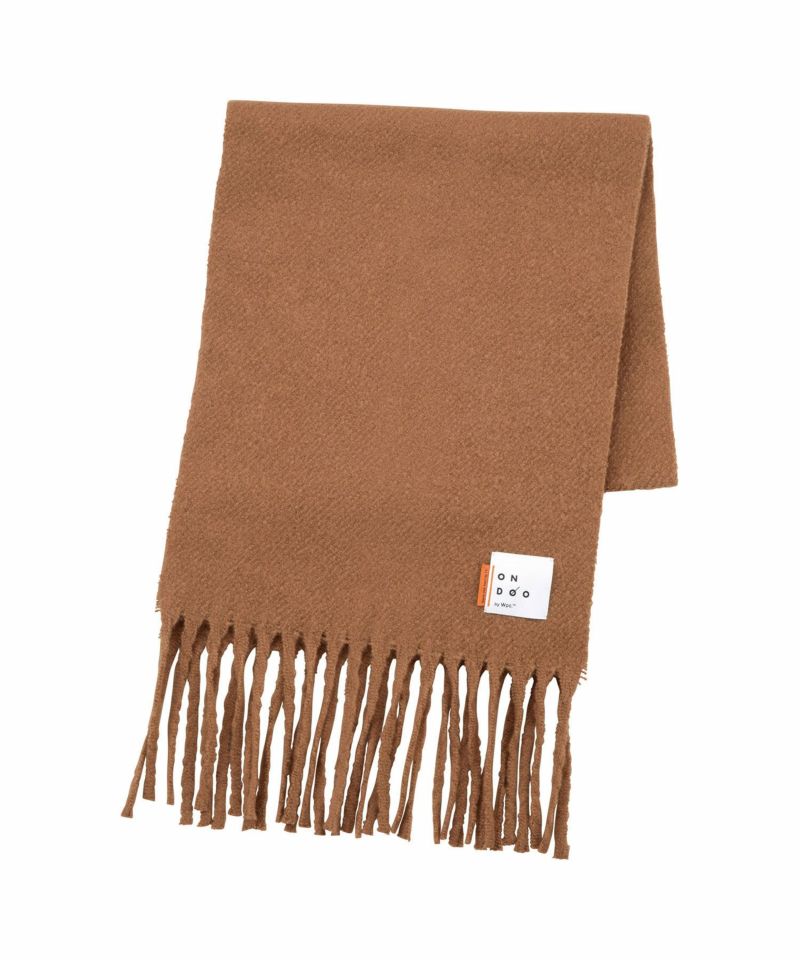 男女兼用 ブラウン フリンジマフラー 期間限定セール30％オフ】ボリュームフリンジマフラー ONDOO ギフト