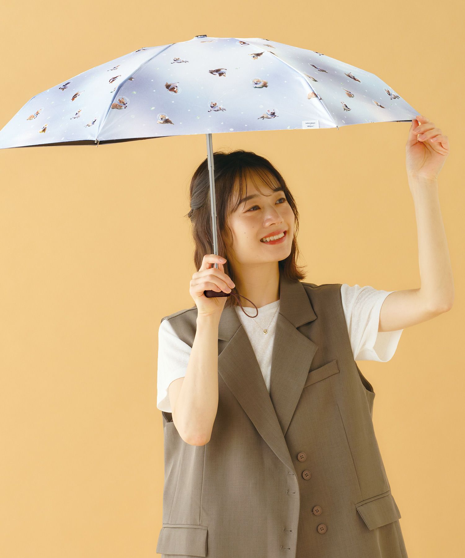 飛行犬×Wpc.》宇宙飛行犬 遮光ワンブレラ ミニ 日傘 折りたたみ ギフト