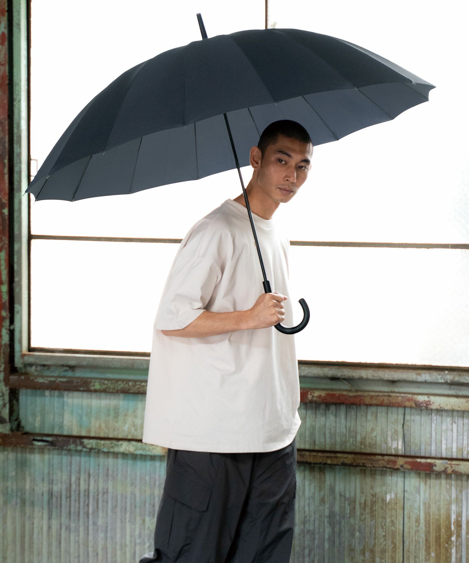 公式限定》16K UMBRELLA LARGE 雨傘 長傘 16本骨 多骨 晴雨兼用 Wpc