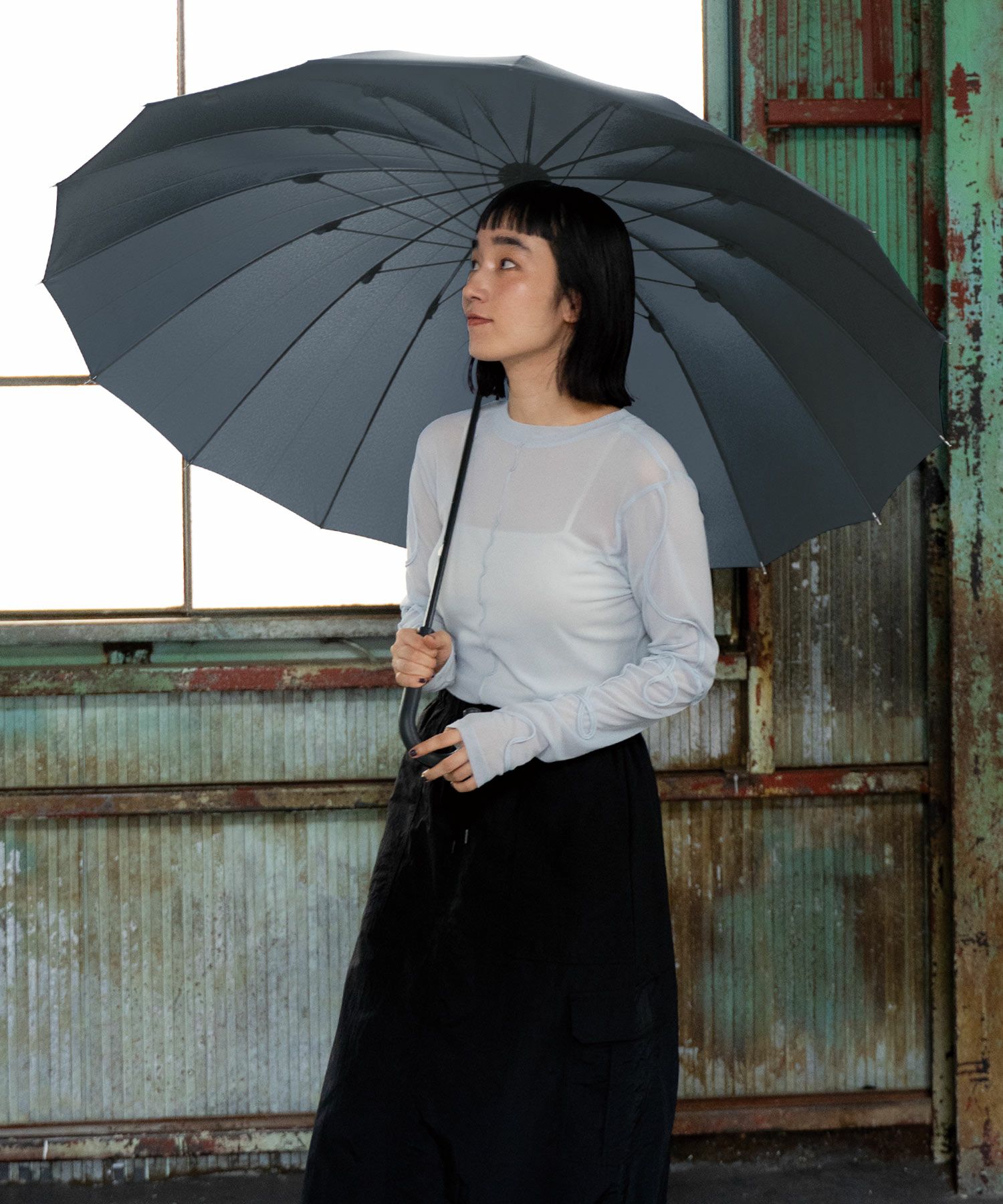 公式限定》16K UMBRELLA LARGE 雨傘 長傘 16本骨 多骨 晴雨兼用 Wpc