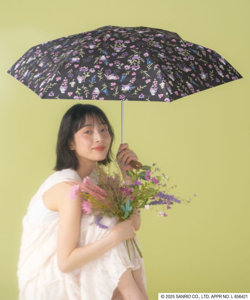 サンリオキャラクターズ 遮光 水彩フラワー ミニ 日傘