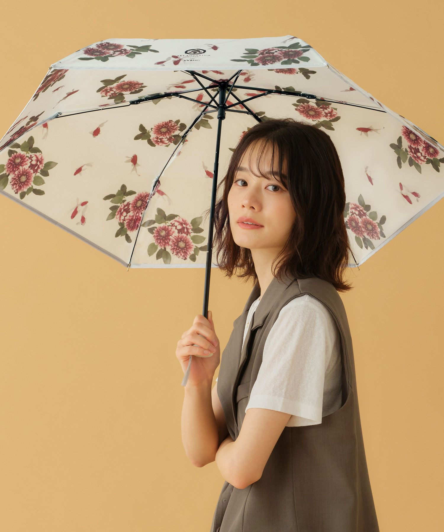 ビニール傘]アートアクアリウム×Wpc.アンブレラ ミニ 雨傘 折りたたみ