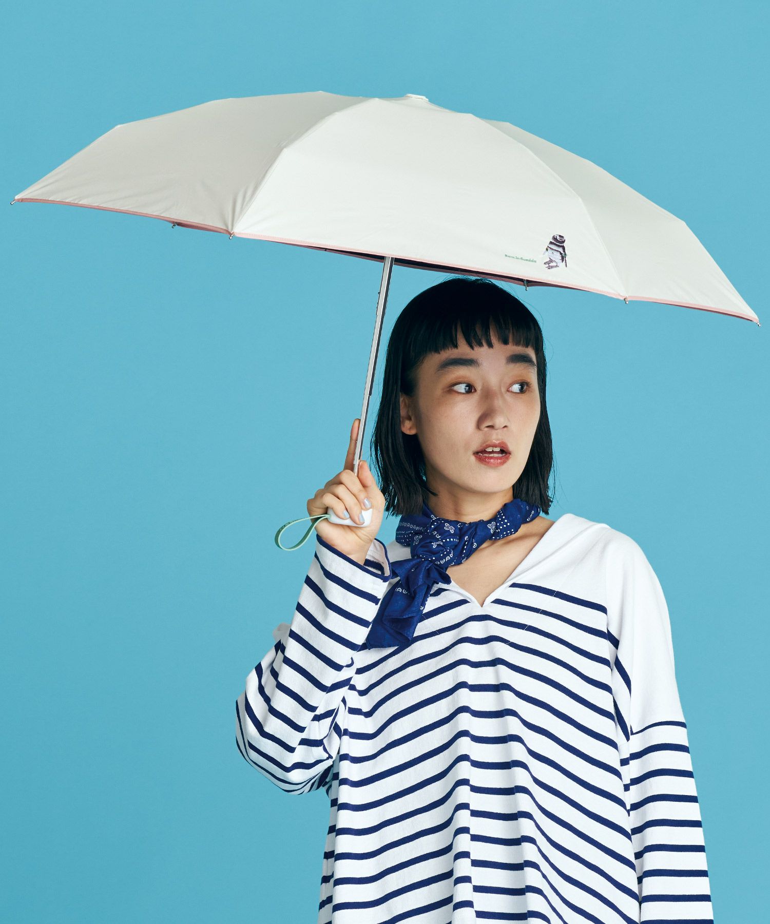 すみだ水族館×Wpc. 遮光おそろいパラソル ミニ 日傘 折りたたみ 晴雨