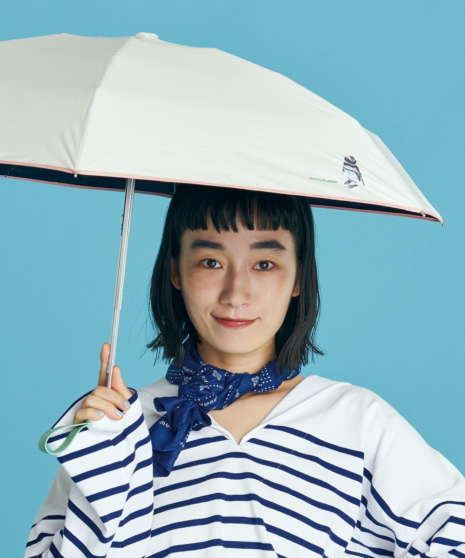 すみだ水族館×Wpc. 遮光おそろいパラソル ミニ 日傘 折りたたみ 晴雨