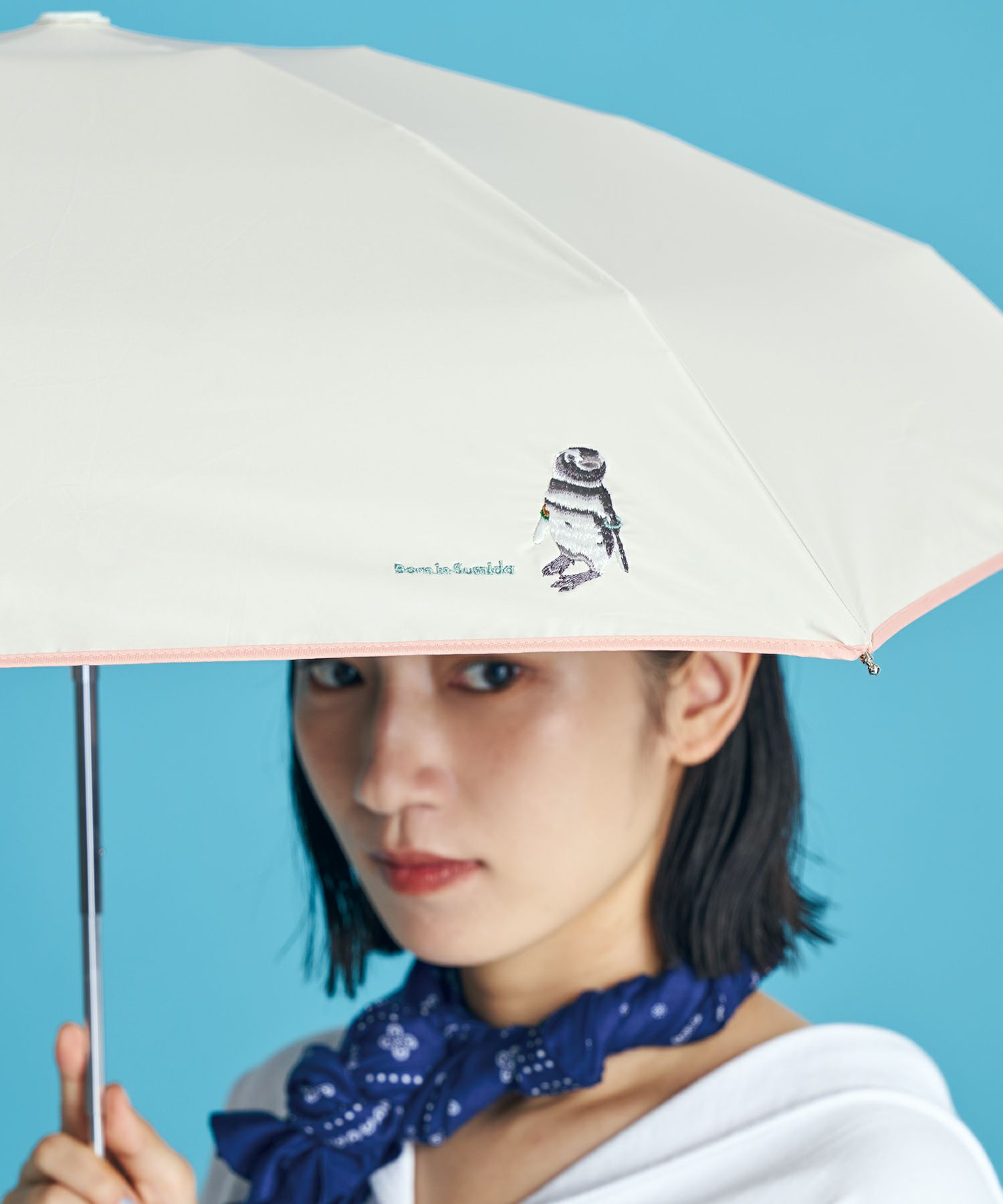 すみだ水族館×Wpc. 遮光おそろいパラソル ミニ 日傘 折りたたみ 晴雨