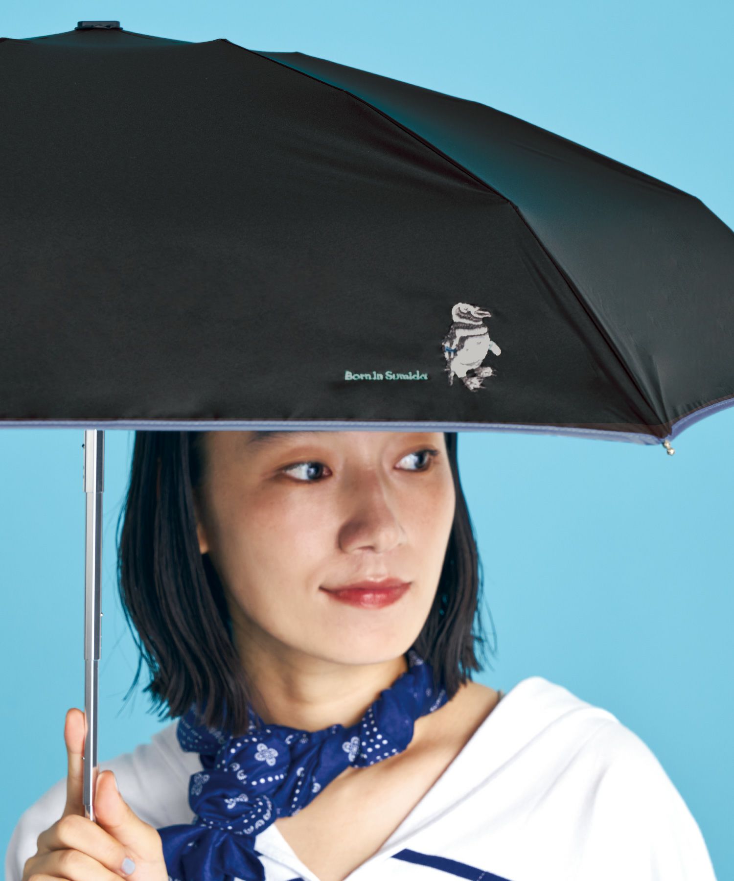 すみだ水族館×Wpc. 遮光おそろいパラソル ミニ 日傘 折りたたみ 晴雨